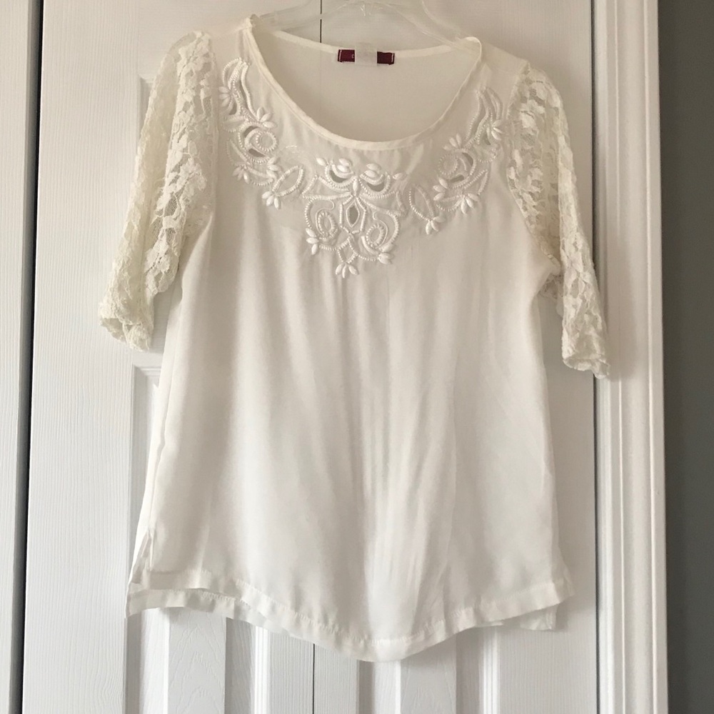 White lace top